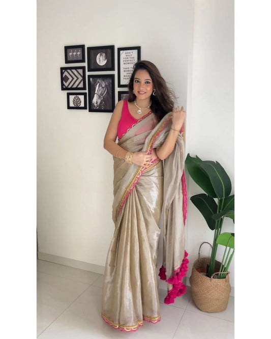 Sari avec dentelle Penthar