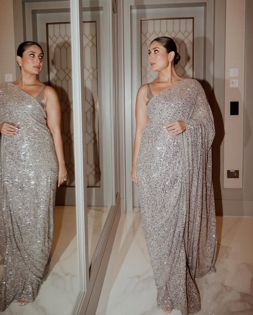 Sari Bollywood BLOCKBUSTER Paillettes KAREENA KAPOOR KHAN