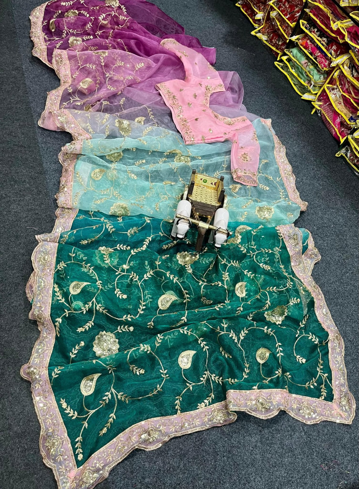 Tiger silk sari