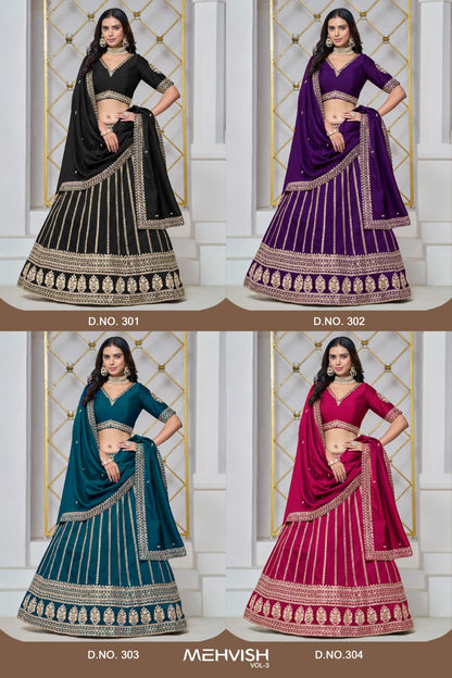 Lehenga en soie artisanale
