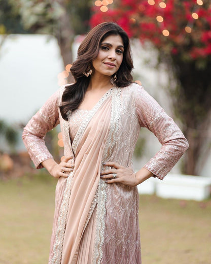 Georgette Lehenga Sari