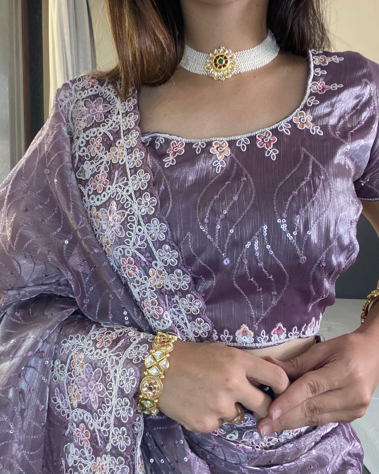 Saris en soie Barbari de haute qualité