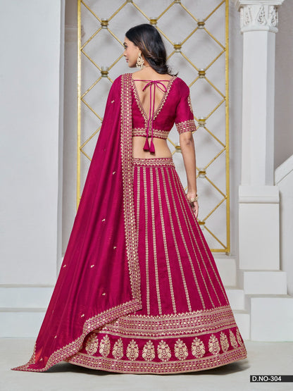 Lehenga en soie artisanale