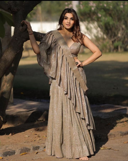 Chinese silk lehenga