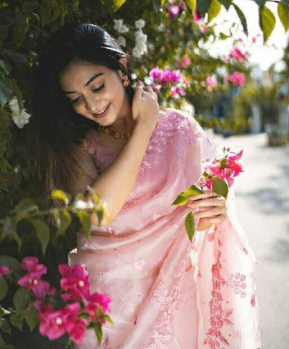 Sari de créateur en organza