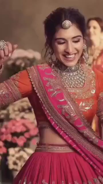 Lehenga en Georgette de renard