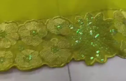 Sari en Crêpe Georgette douce et épaisse