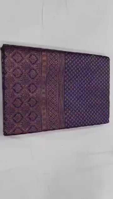 Silk sari decorated with beautiful traditional patterns