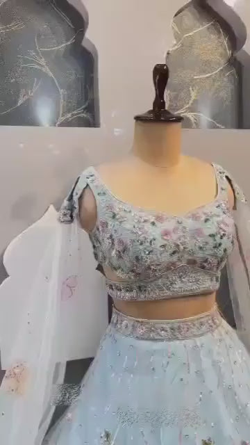 Silk Organza Lehenga
