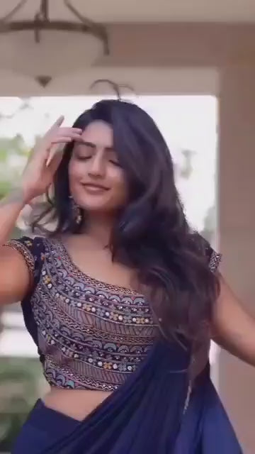 Sari avec un motifs de broderie Bollywood